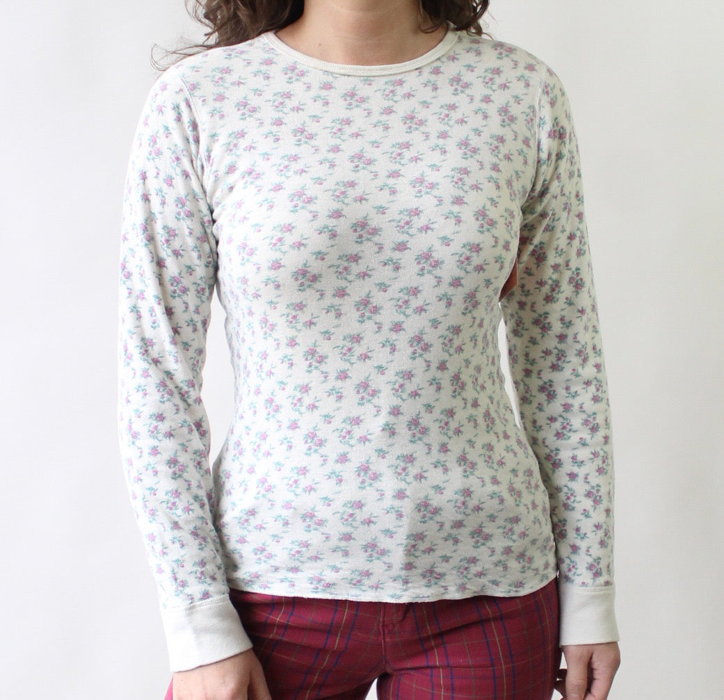 90s Ditzy Floral Thermal Long Sleeve