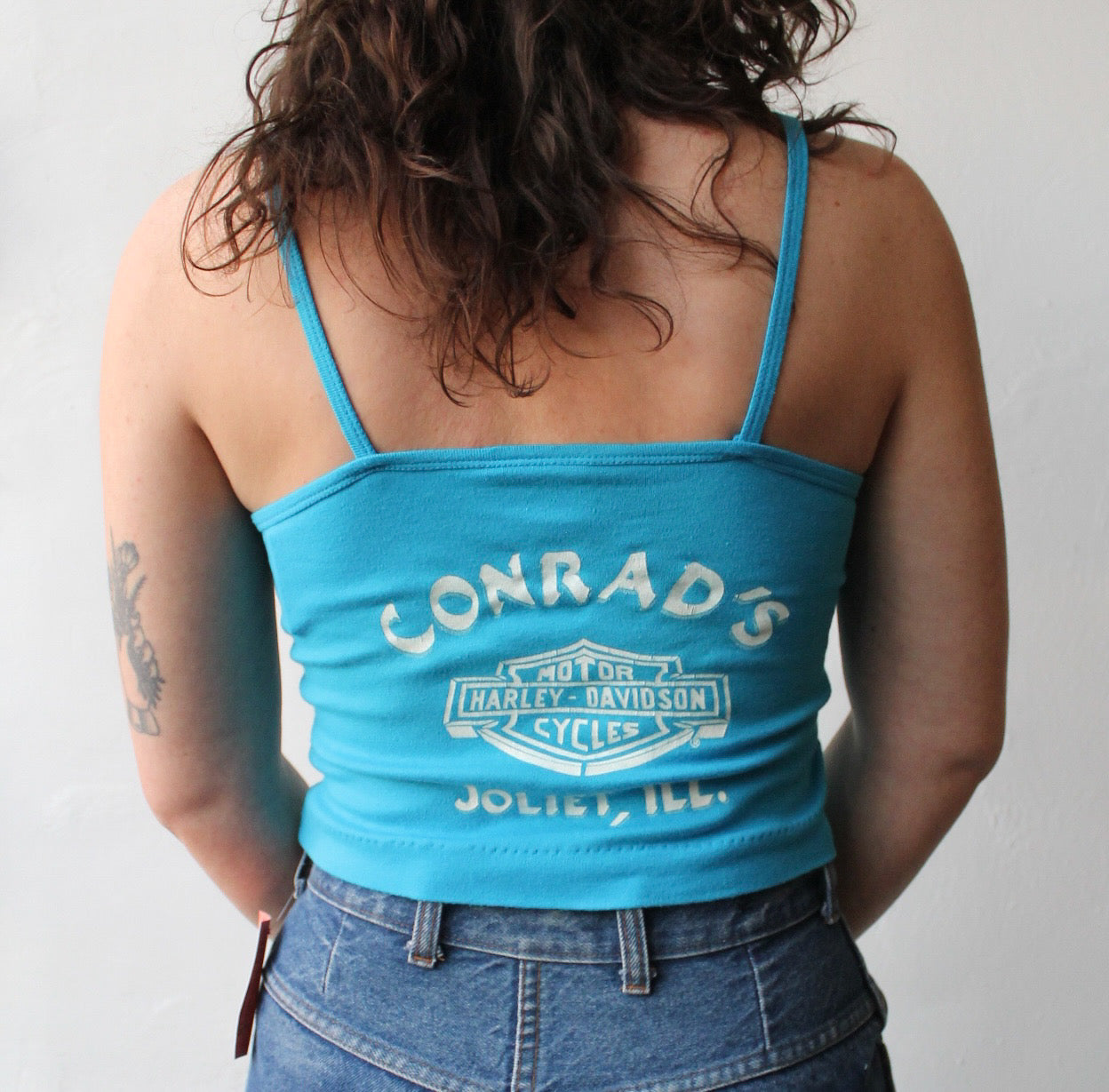 90s Harley Davidson Teal Joliet, ILL Tank