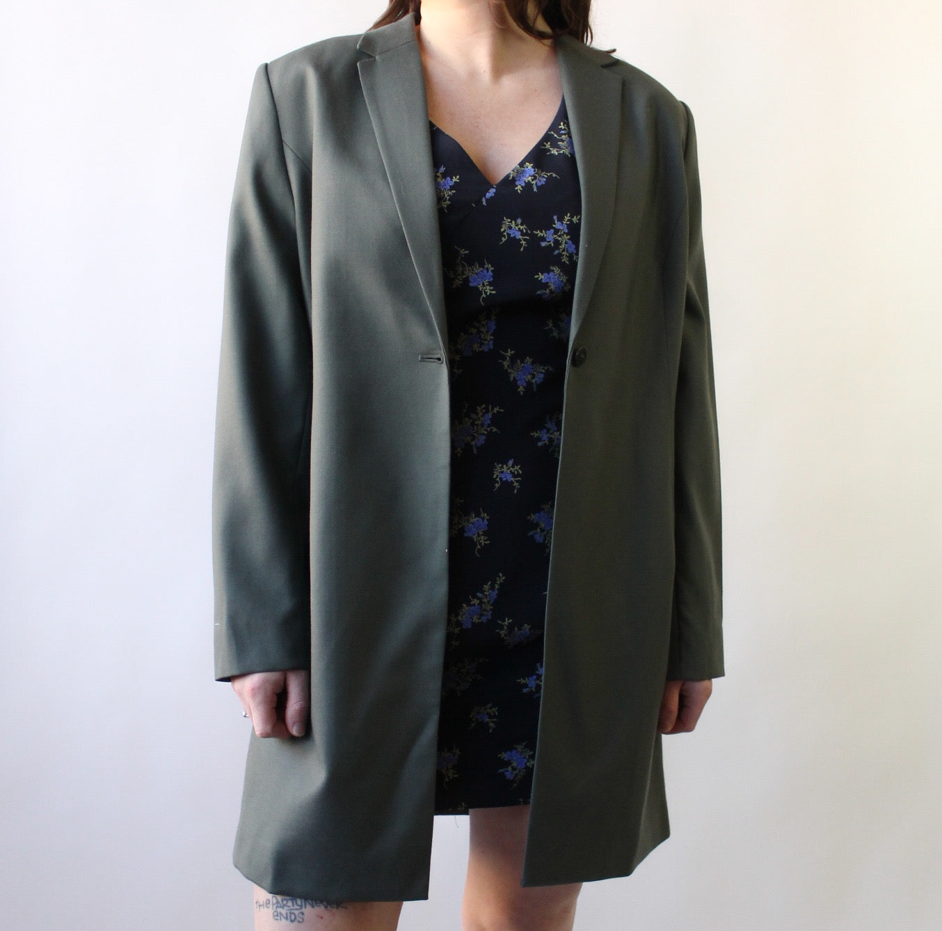 90s Long Blazer with One Button