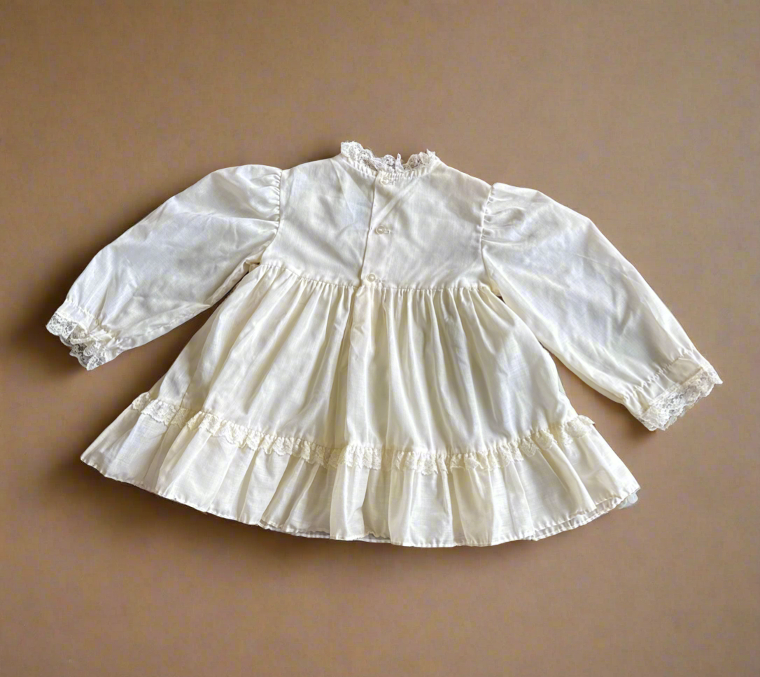 70s Kids Boho Babydoll Dress with Ruffles