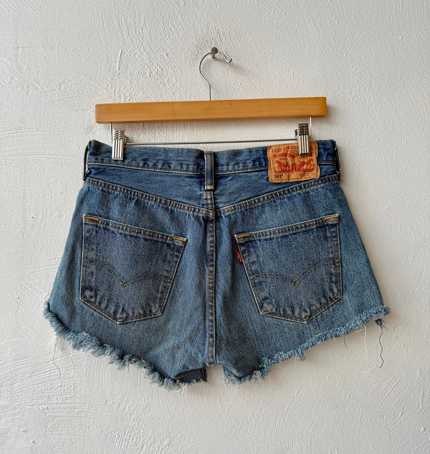 Reworked Levis Button Fly Cut Off Jean Shorts