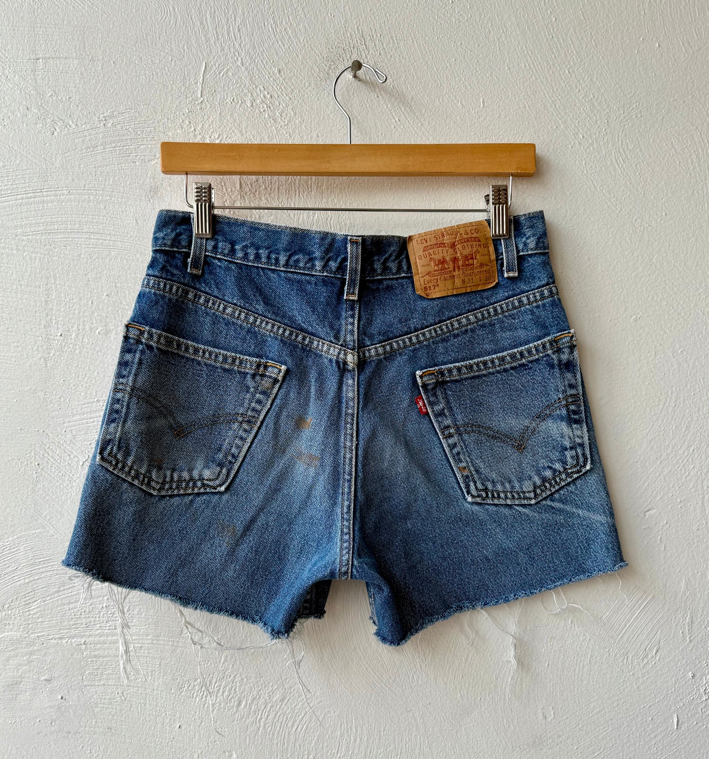 Reworked Cut Off Levis Classic Denim Shorts