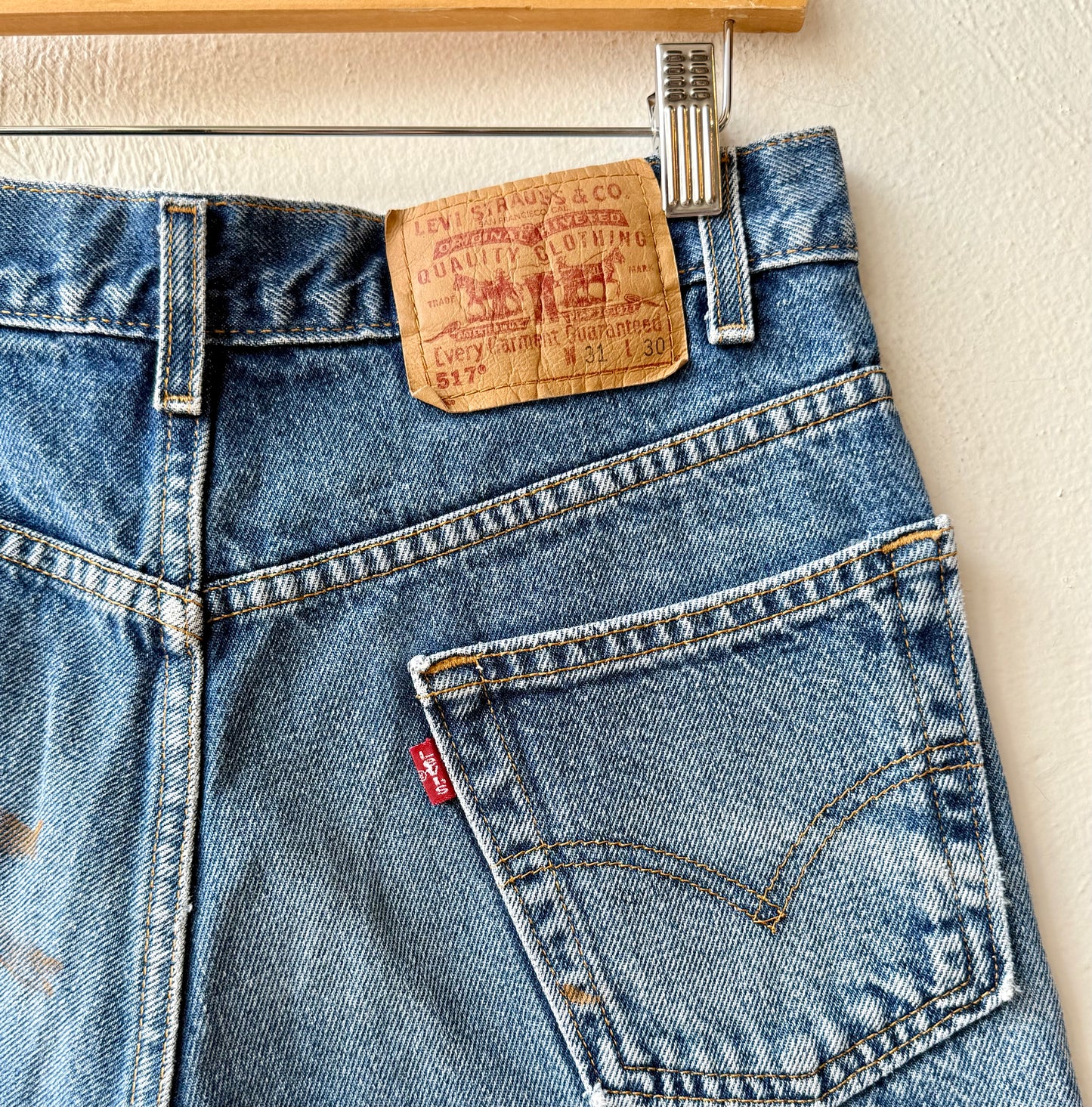 Reworked Cut Off Levis Classic Denim Shorts