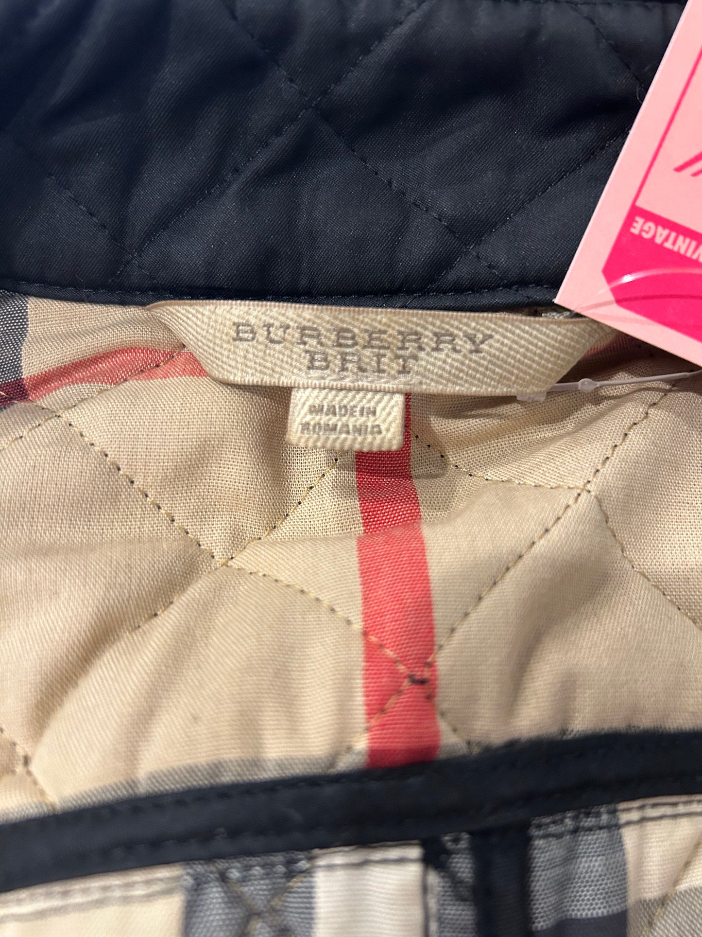 Y2K Quilted Burberry Jacket with Belt