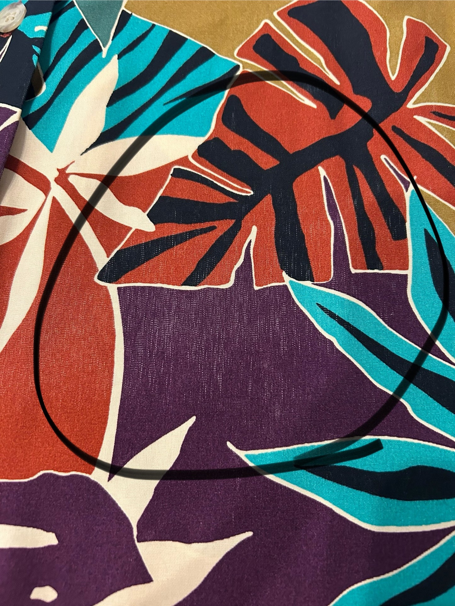 90s Muted Tropical Rayon Skirt