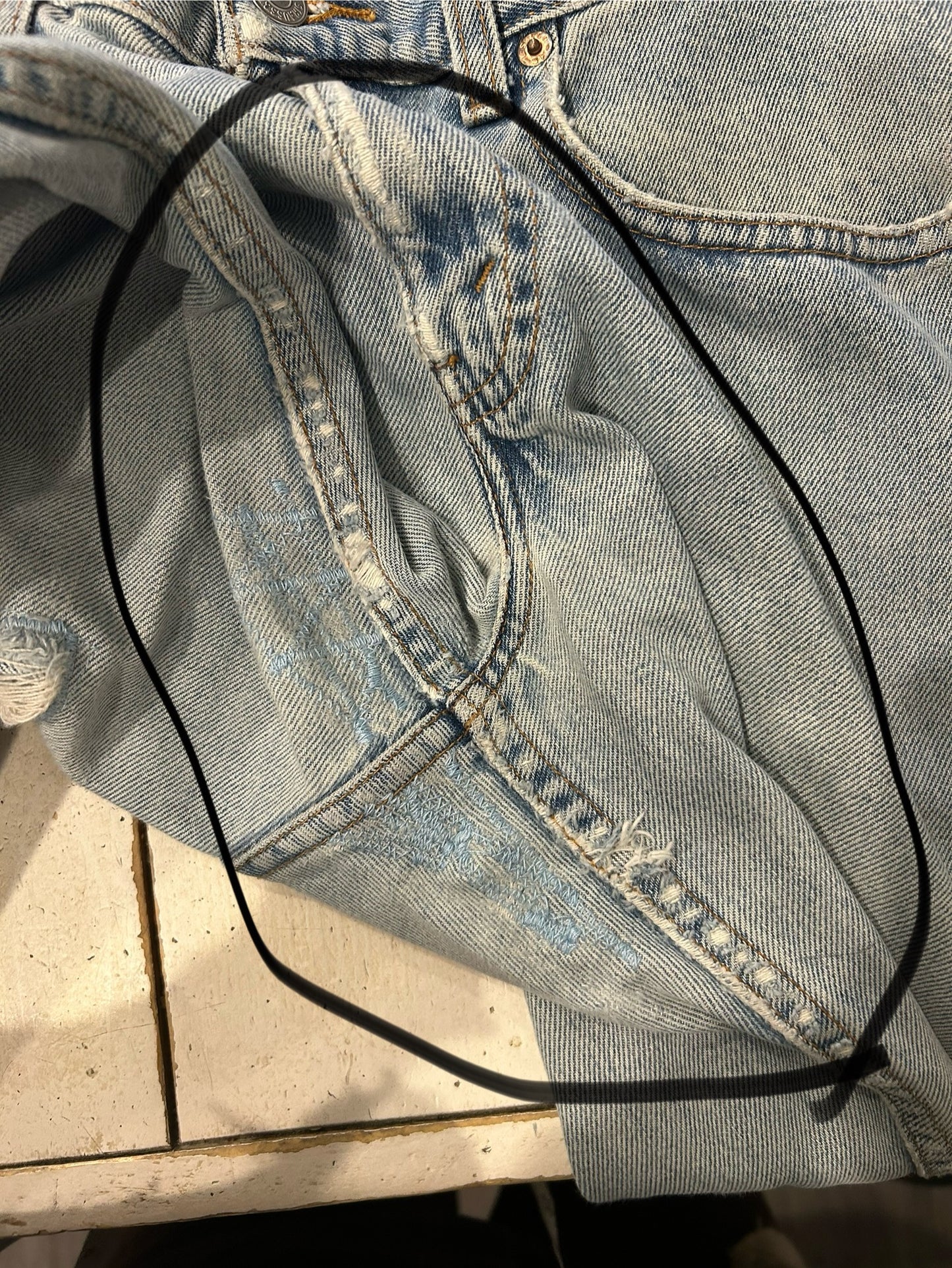 Reworked Repaired 90s Levis 505 Jeans