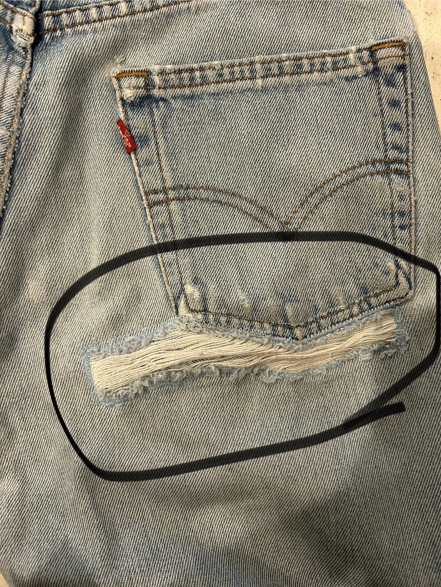 Reworked Repaired 90s Levis 505 Jeans