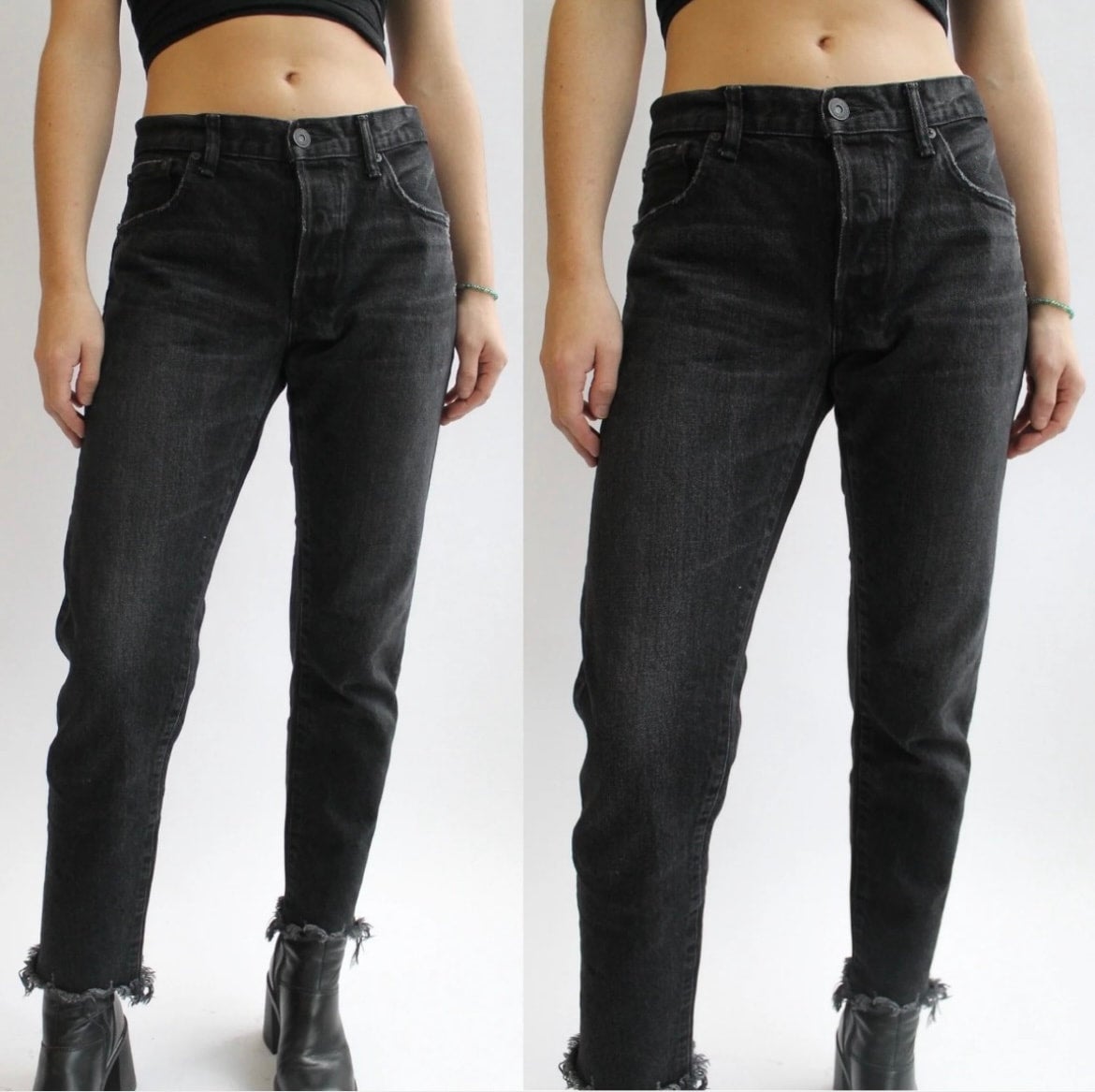 CRNT Moussy Vintage Black Distressed Jeans