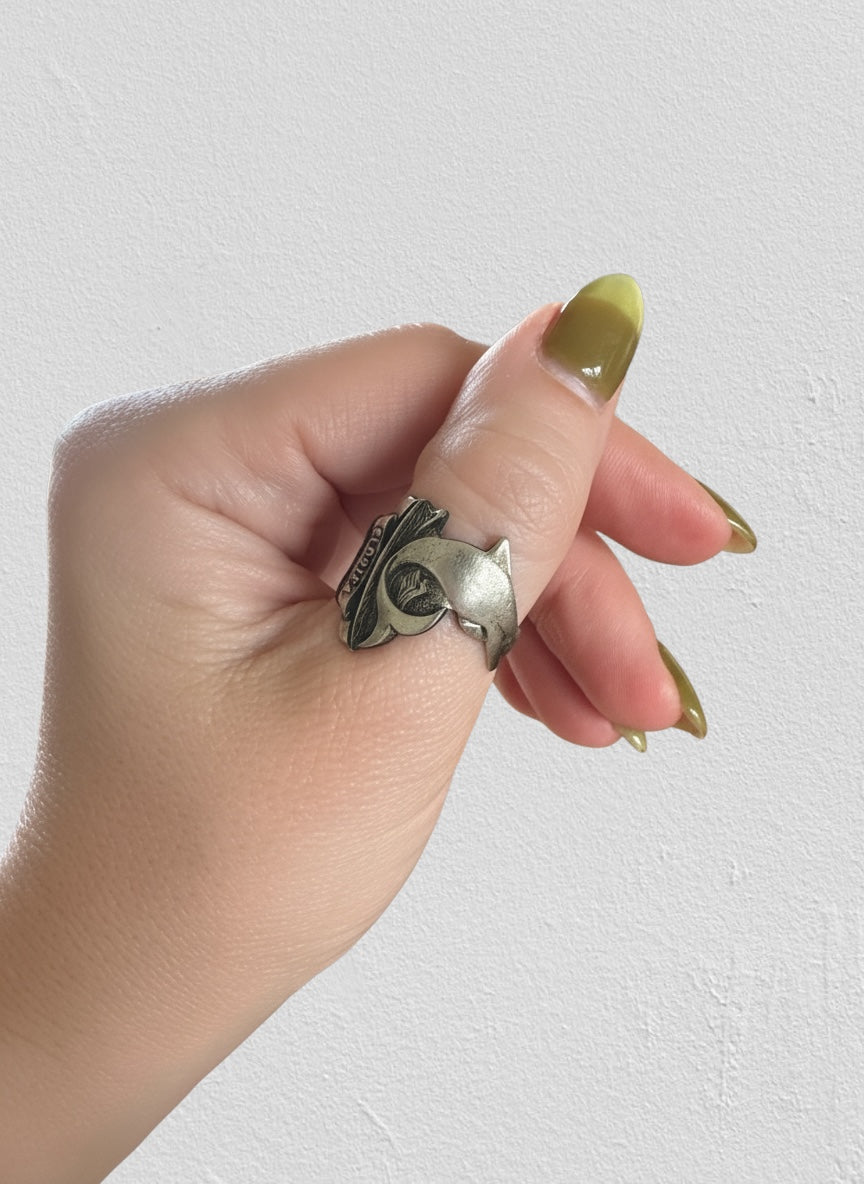 Handmade Florida Dolphin Spoon Ring