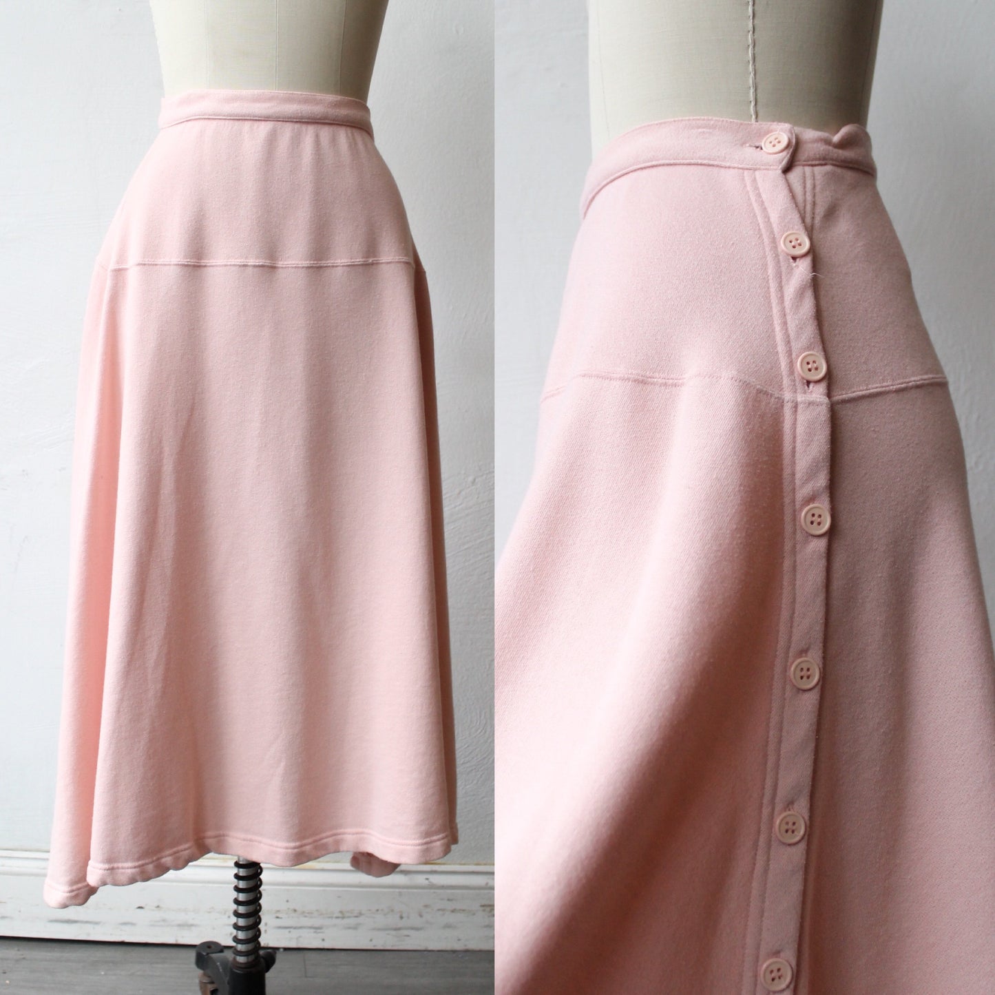 80s Jersey Knit Midi Skirt