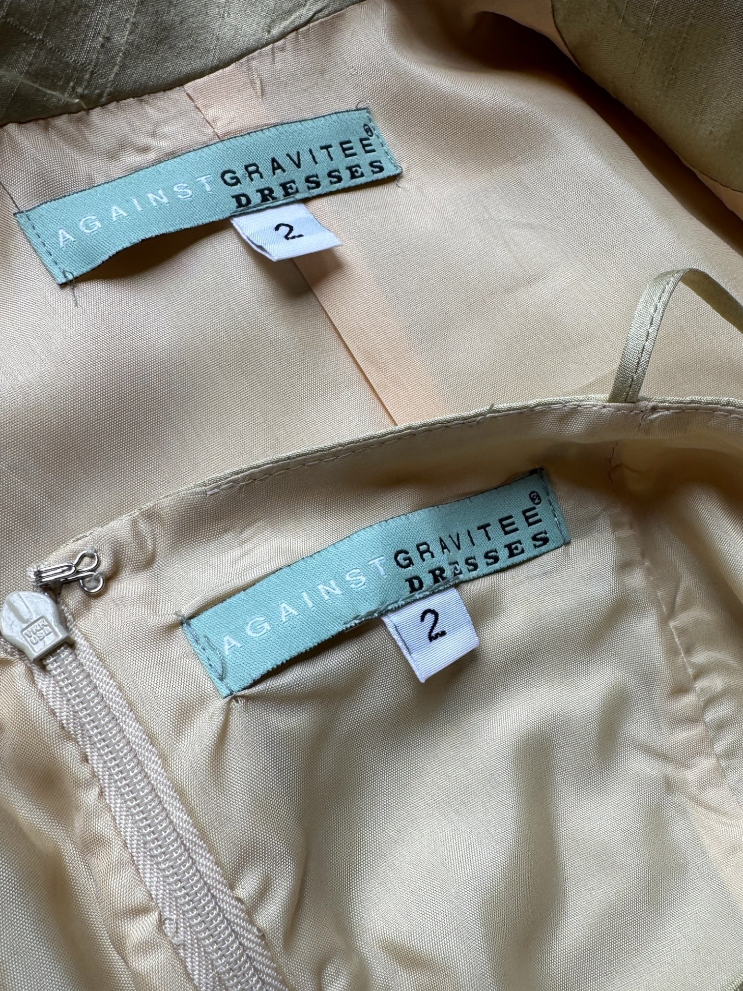 90s Silk Dress & Jacket Set