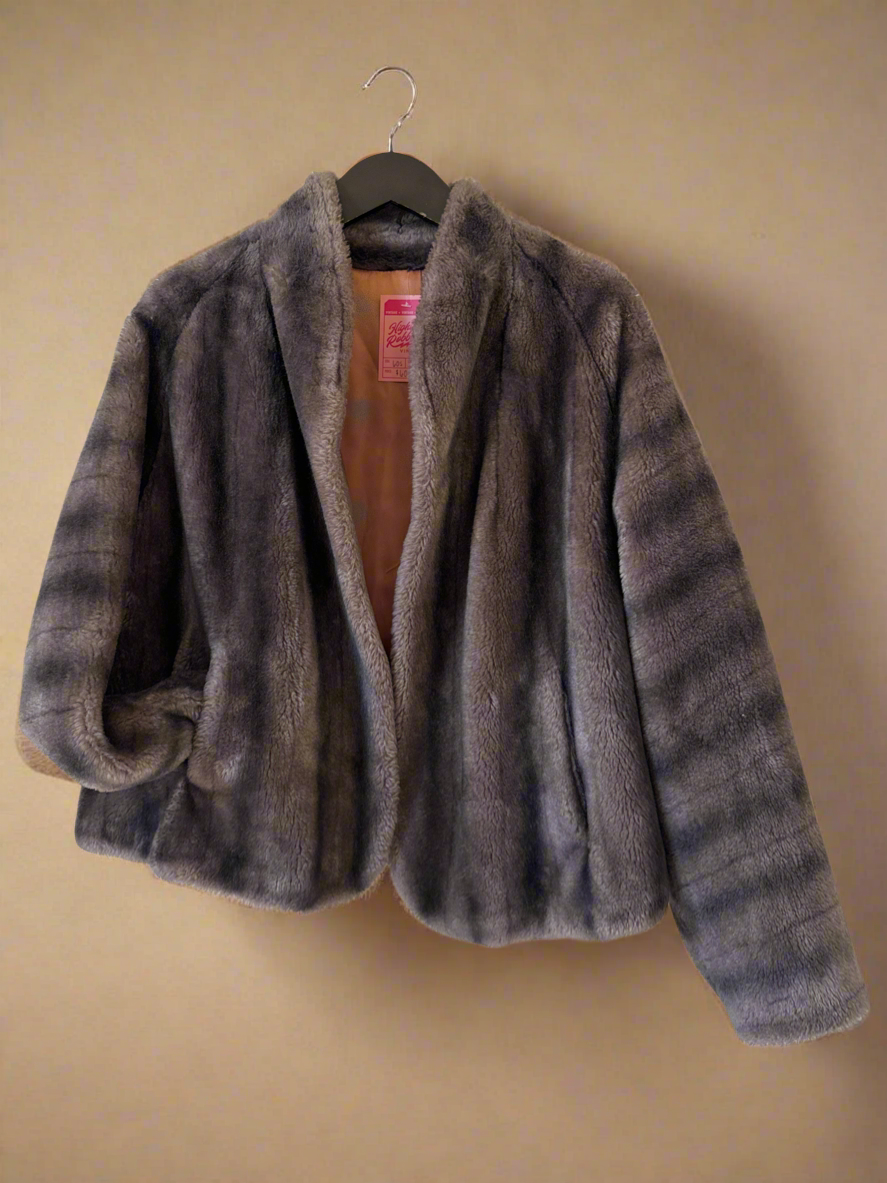 60s Faux Fur Sheared Mink Coat