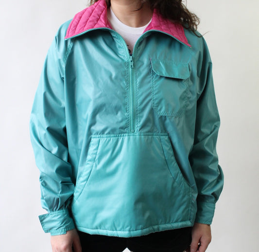 80s Lacoster Nylon Jacket with Drawstring