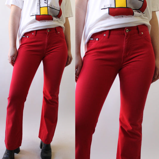 Y2K Red Tommy Hilfiger Pants