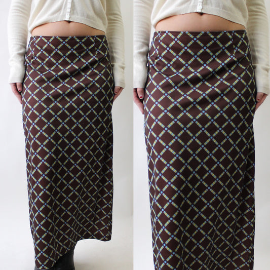 90s Express Geometric Maxi Skirt