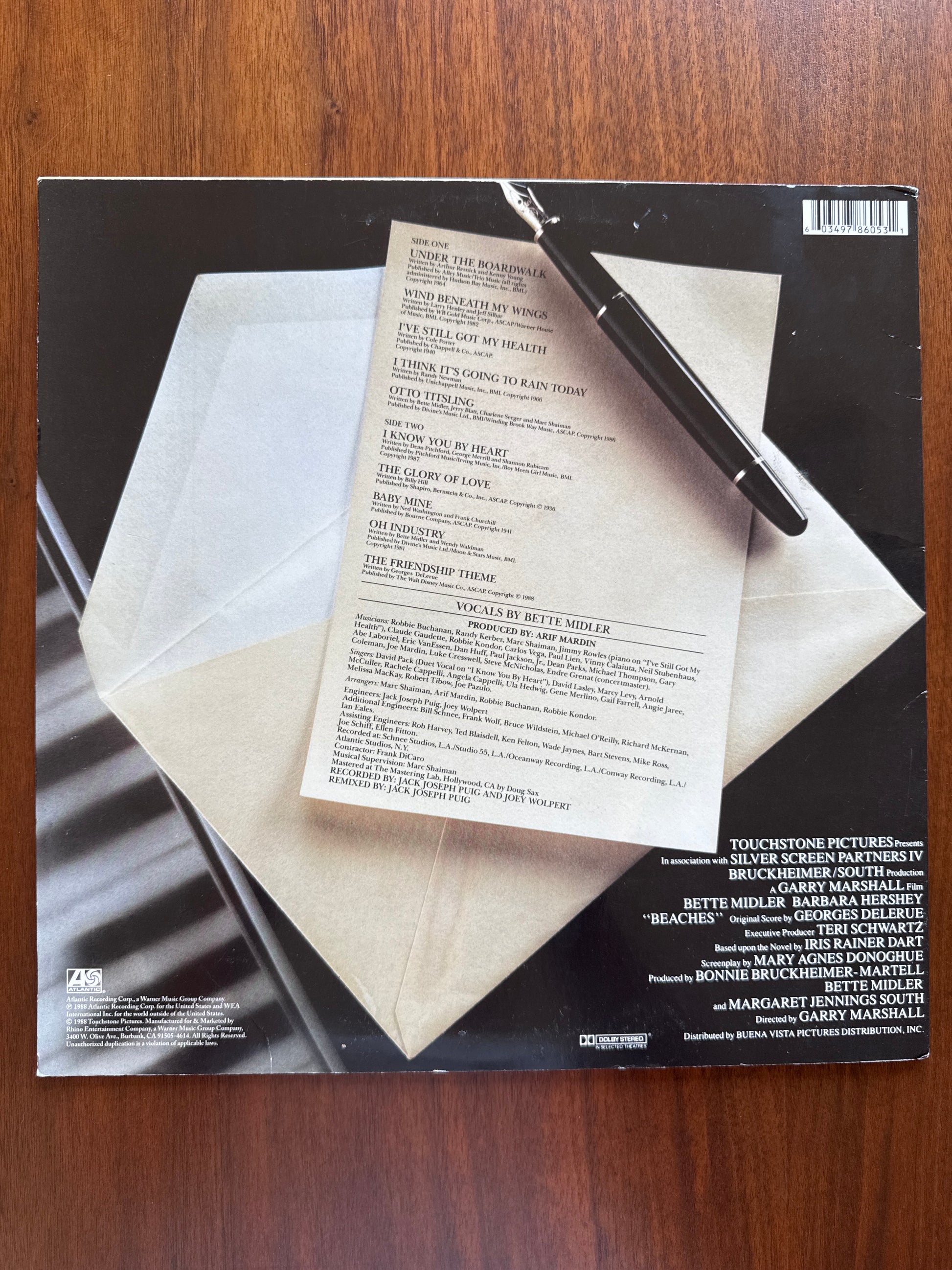 80s Bette Midler Beaches Record