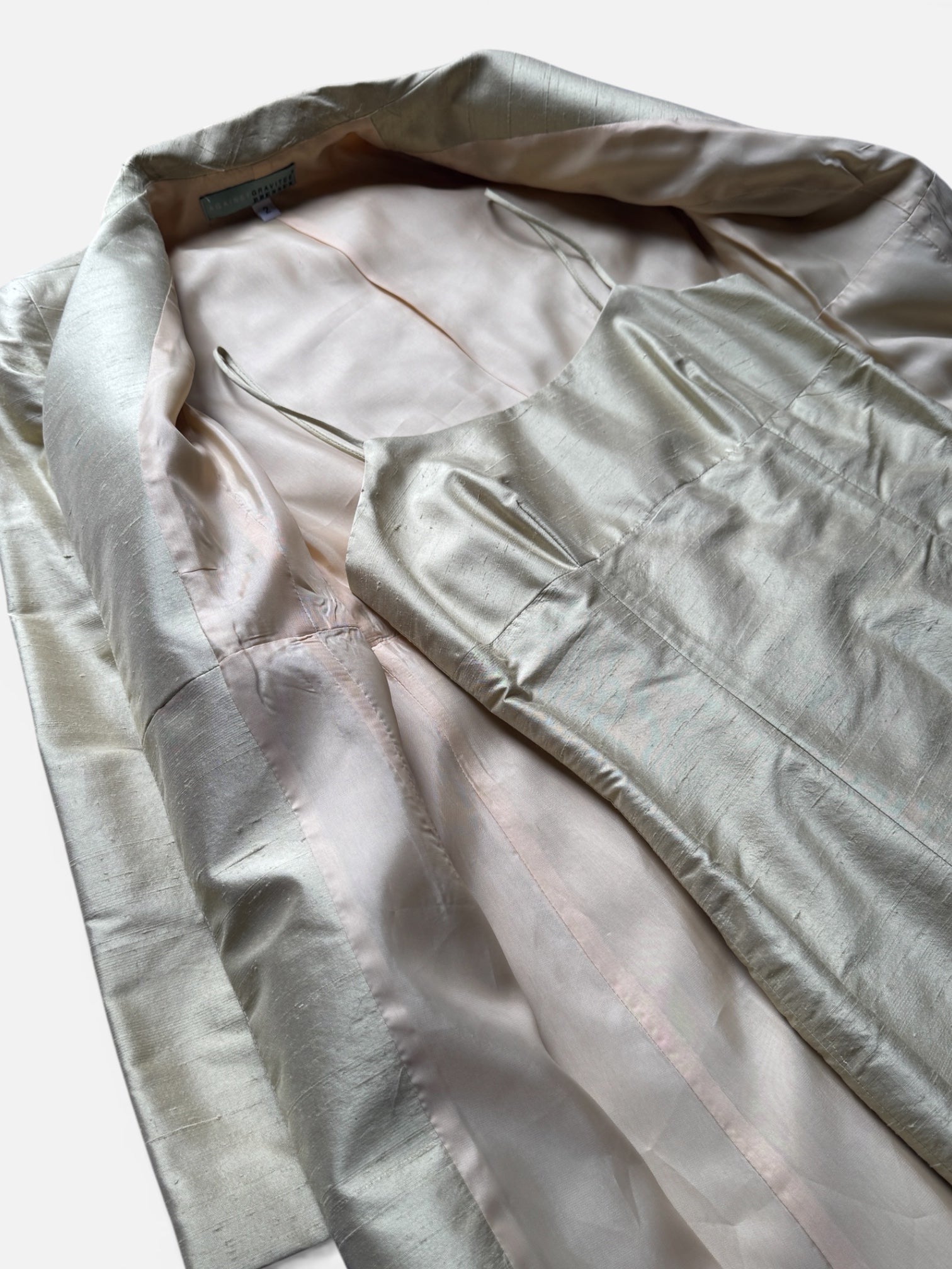 90s Silk Dress & Jacket Set