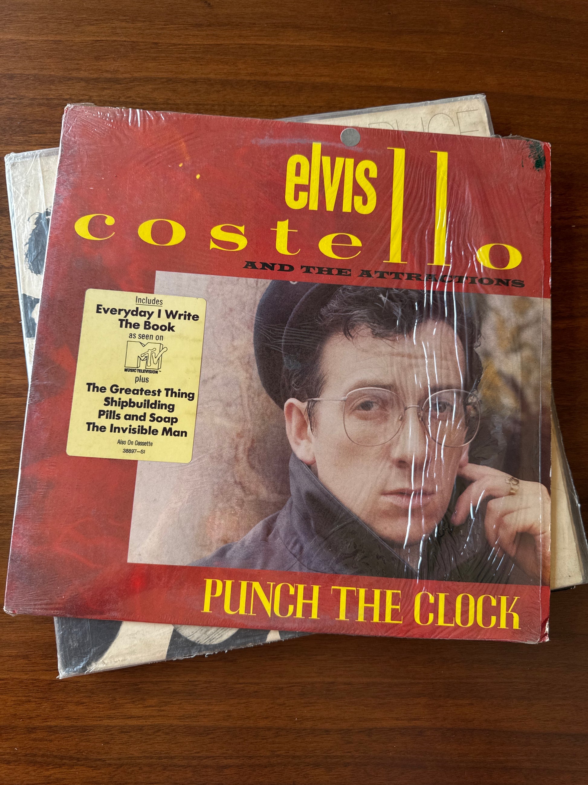 80s Elvis Costello & The Attractions Punch The Clock Record