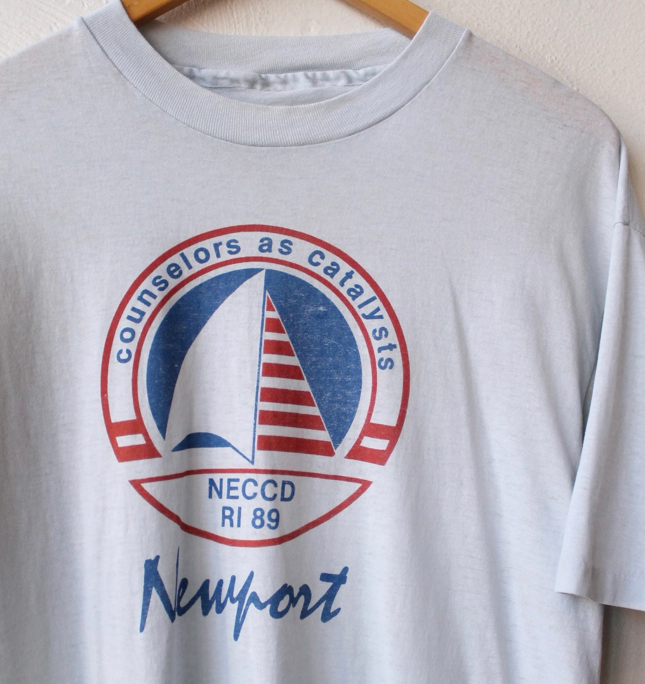 80s Thread Bare Newport Sailboat Tee