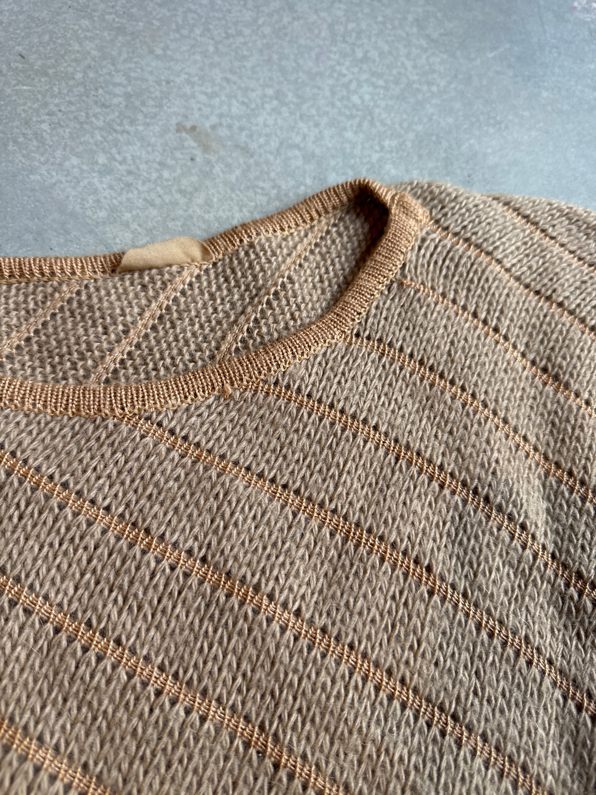 80s Earthy Batwing Bias Sweater