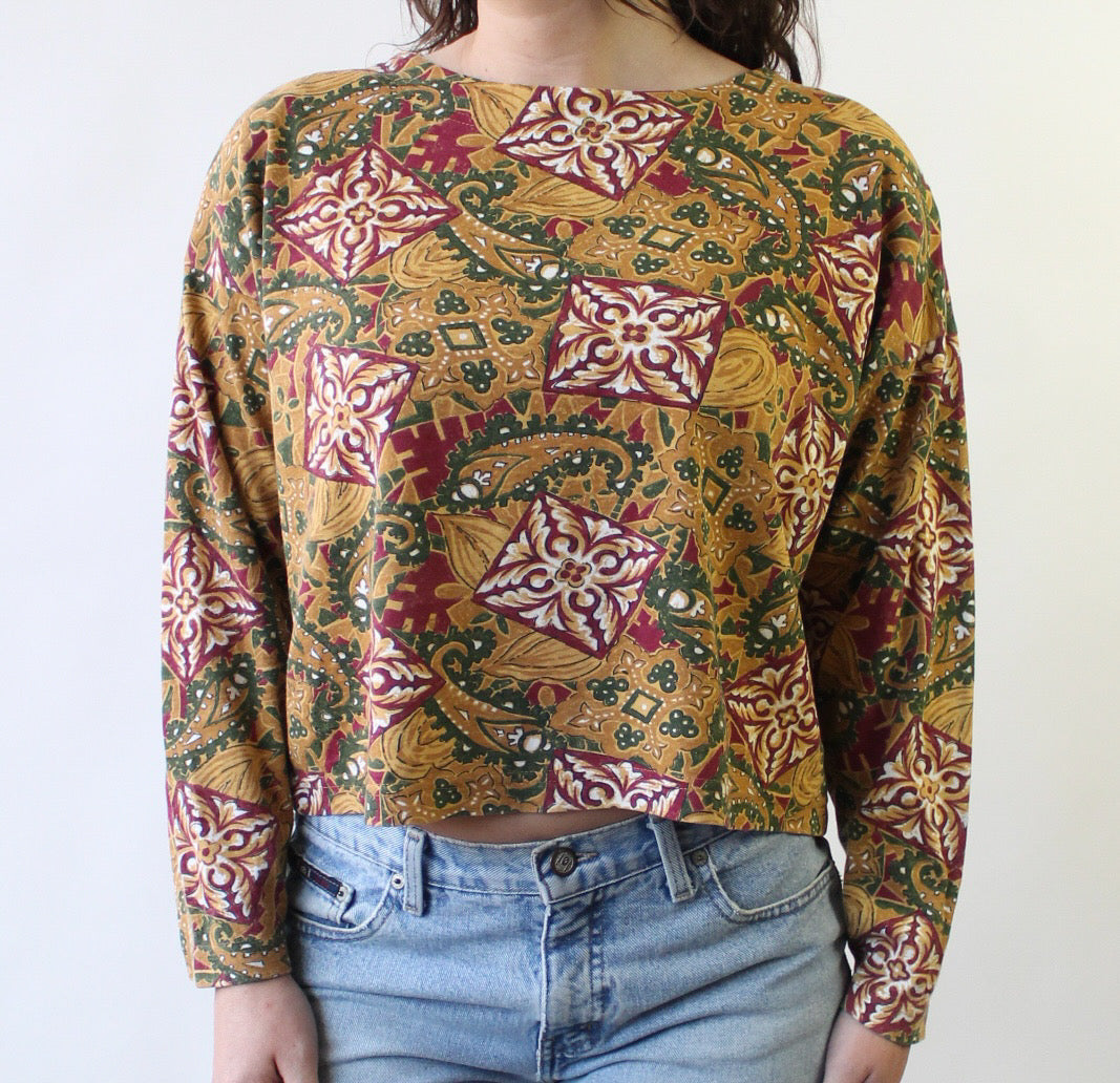 90s Forenza Paisley Print Top