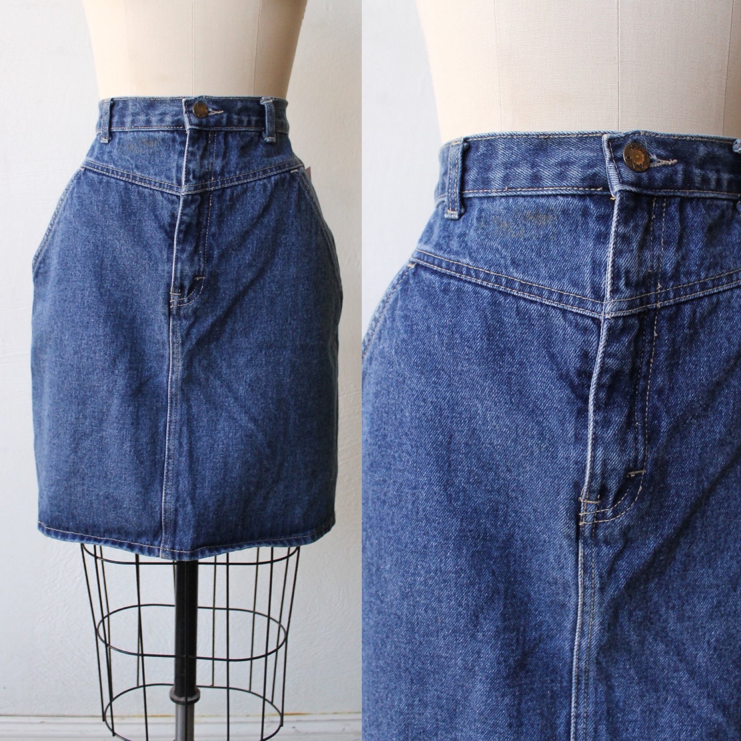 90s Stefano Mid Wash Denim Skirt