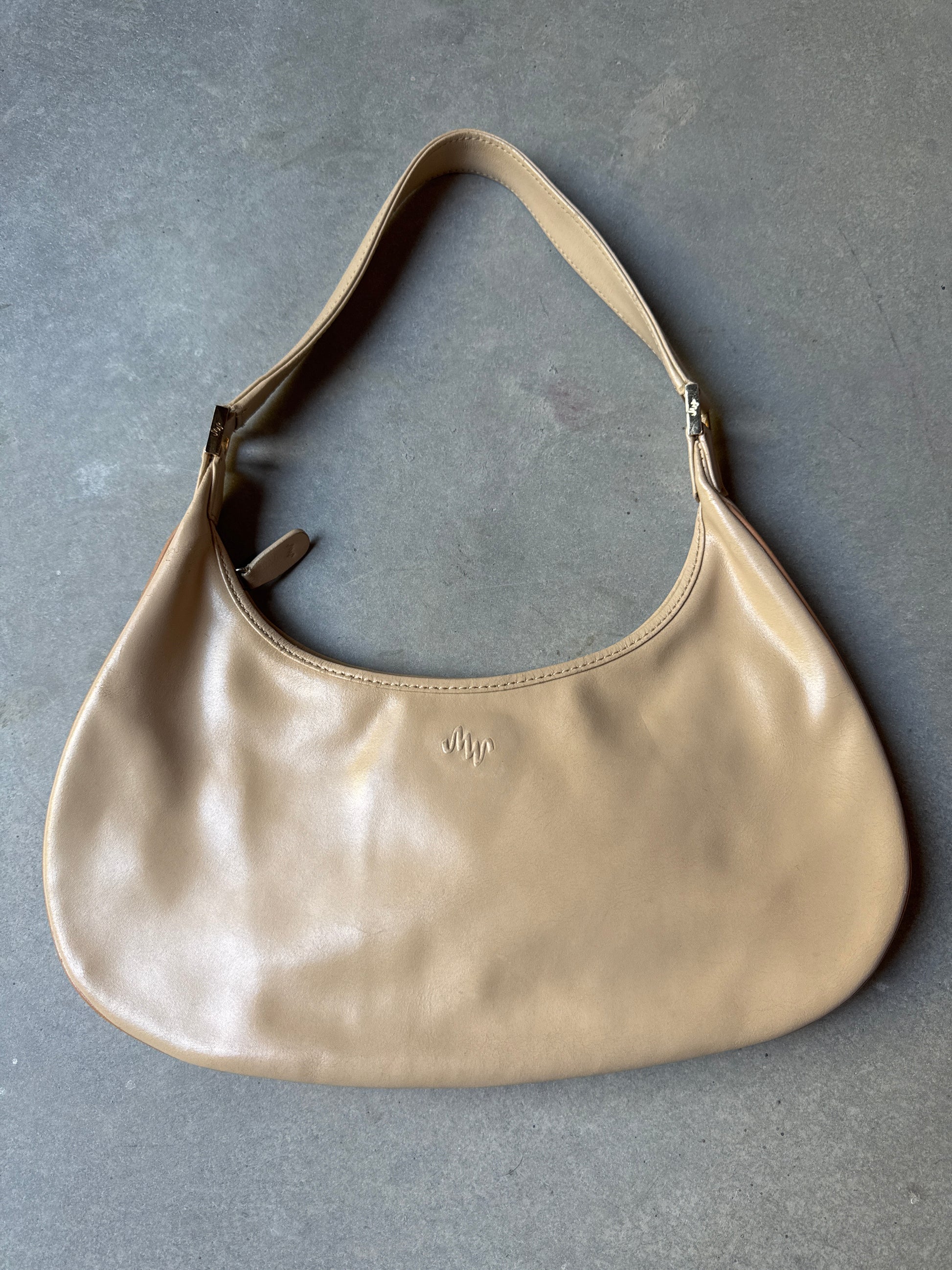 Y2K Monsac Nude Leather Handbag