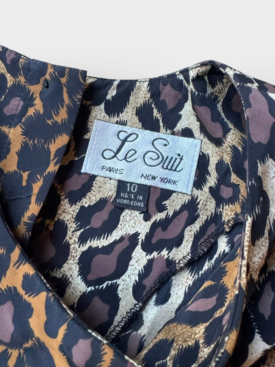 90s Boxy Leopard Print Top