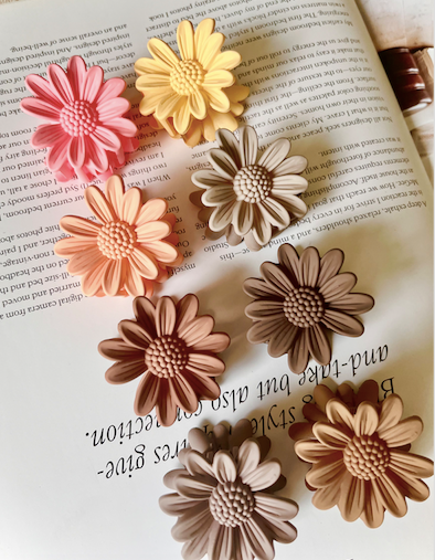 Small Sunflower Hair Claw Clips