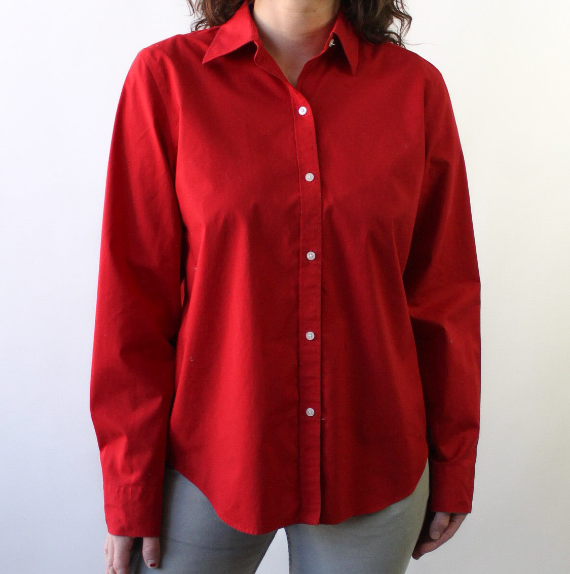 90s Chaps All Cotton Red Button Up