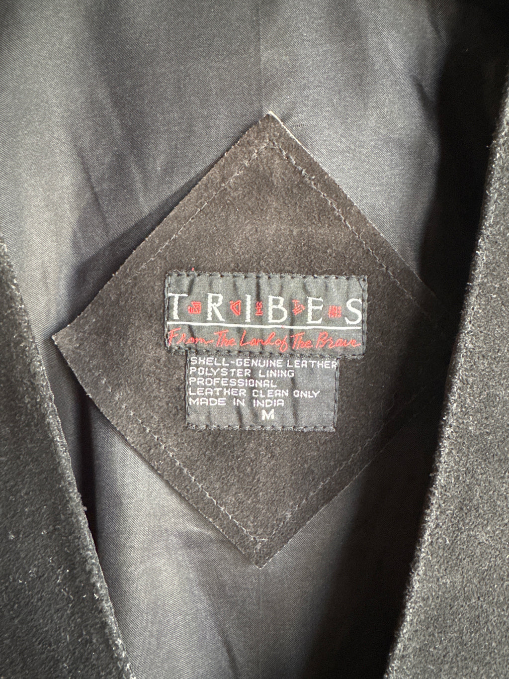90s Black Suede Snap Up Vest