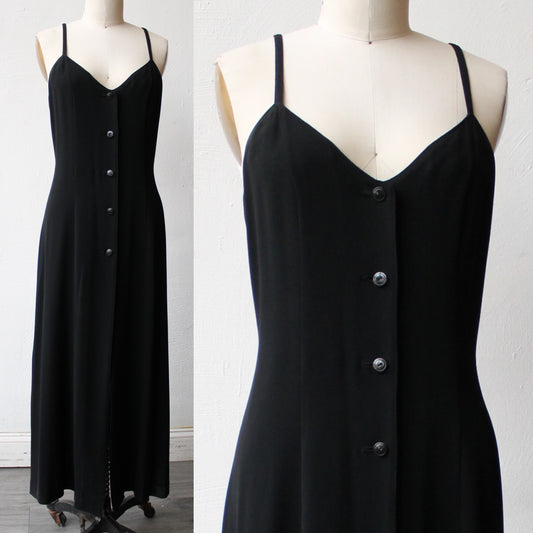 90s Matsuda Black Button Up Dress