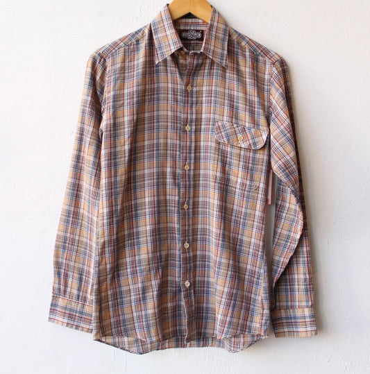 80s Contour Plaid Button Up