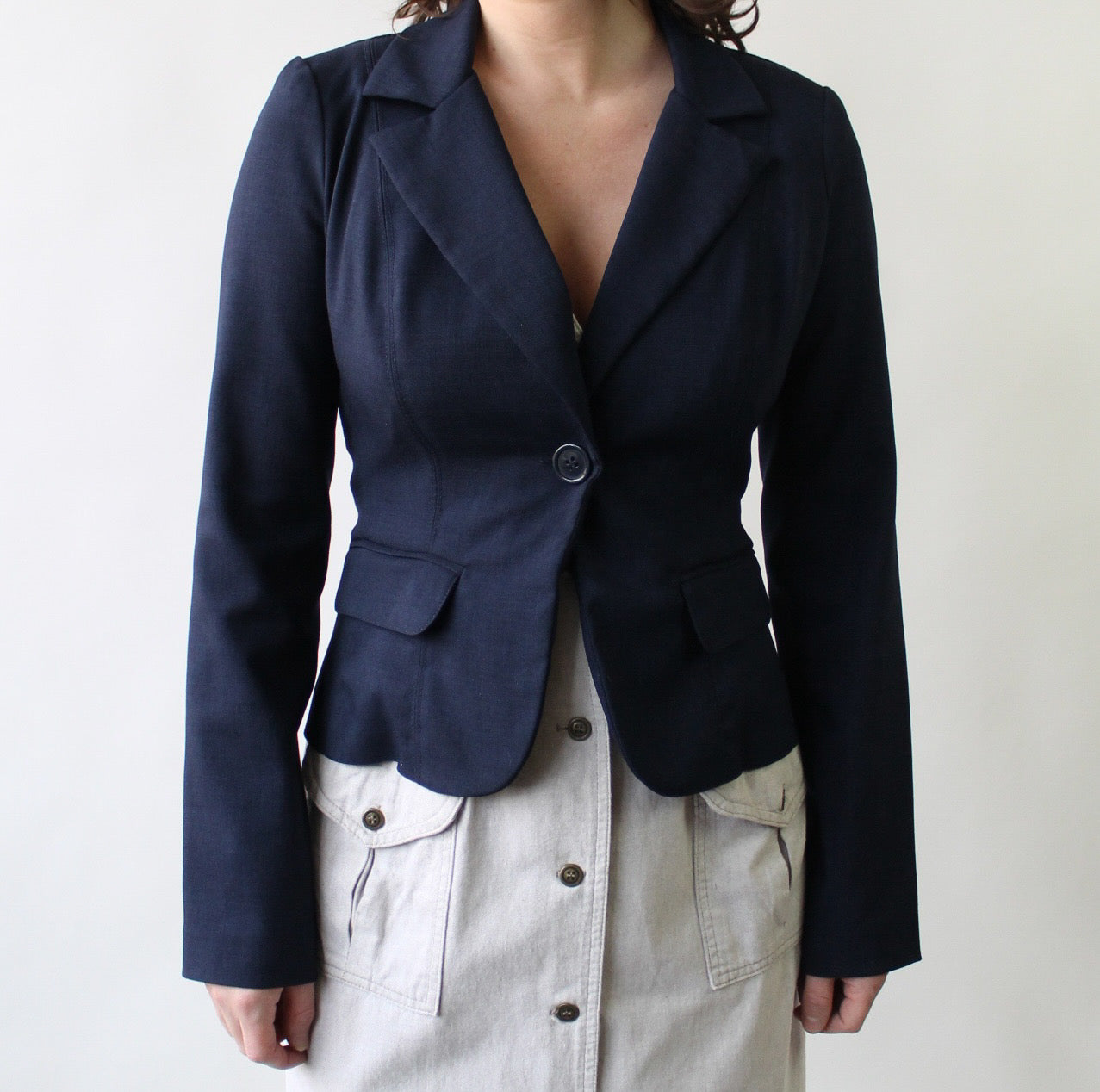 Y2K XOXO Navy Blazer