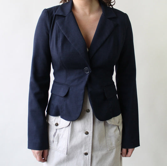 Y2K XOXO Navy Blazer