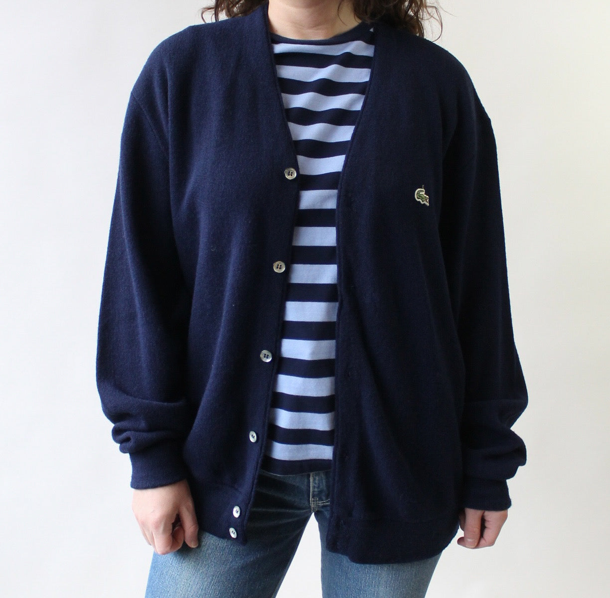 80s Lacoste Cardigan in Navy