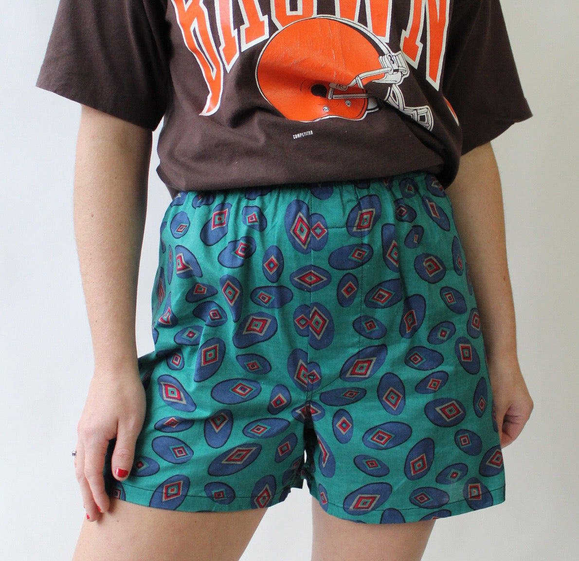 90s Deadstock Boxer Shorts - Funky Olives