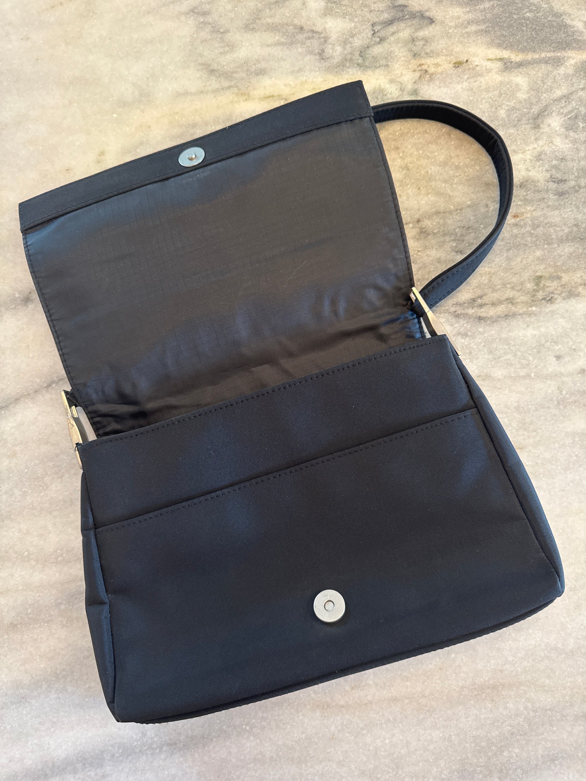 90s Express Minimalist Black Nylon Bag