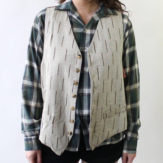 80s Raw Silk Vest