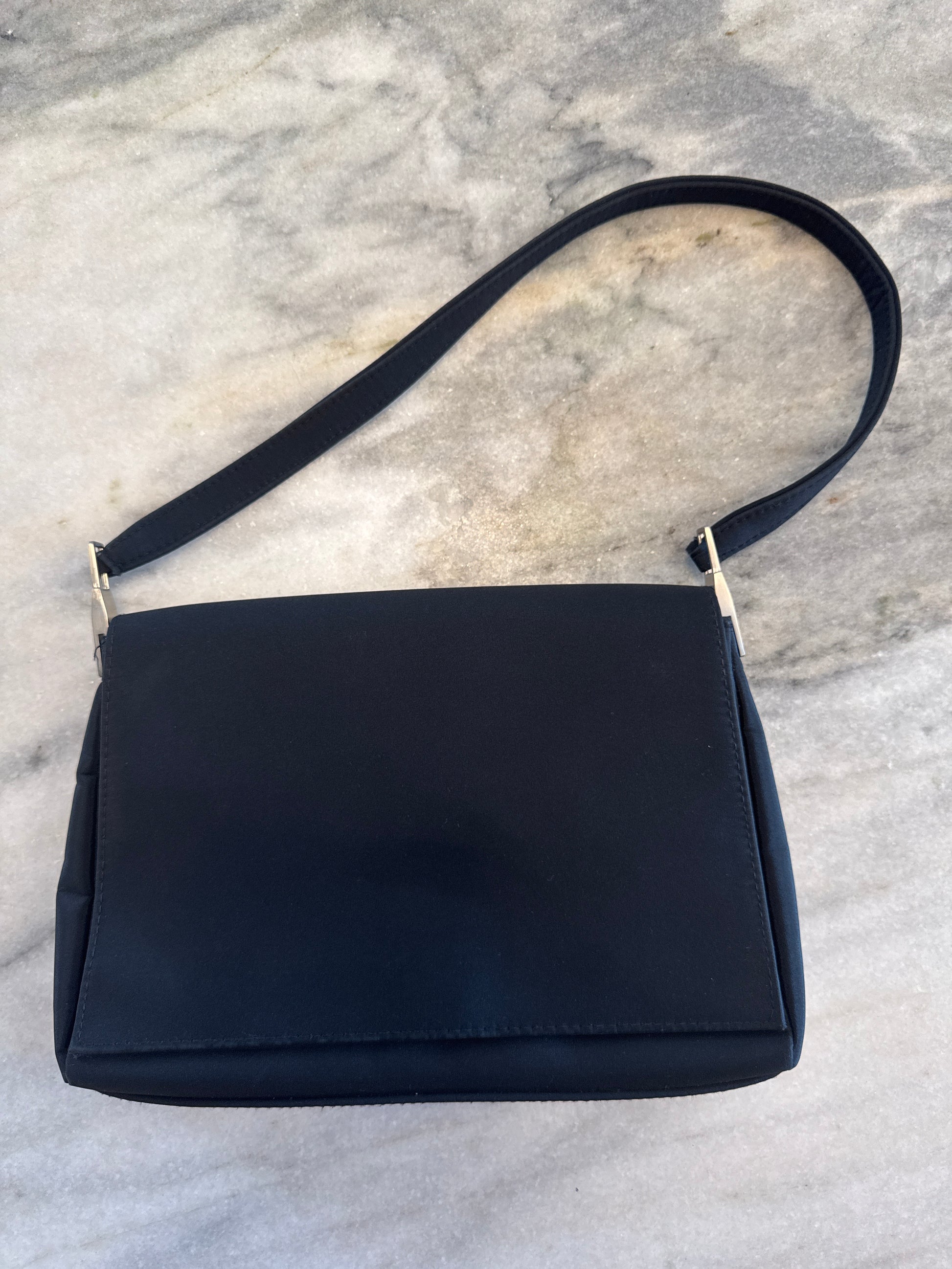 90s Express Minimalist Black Nylon Bag