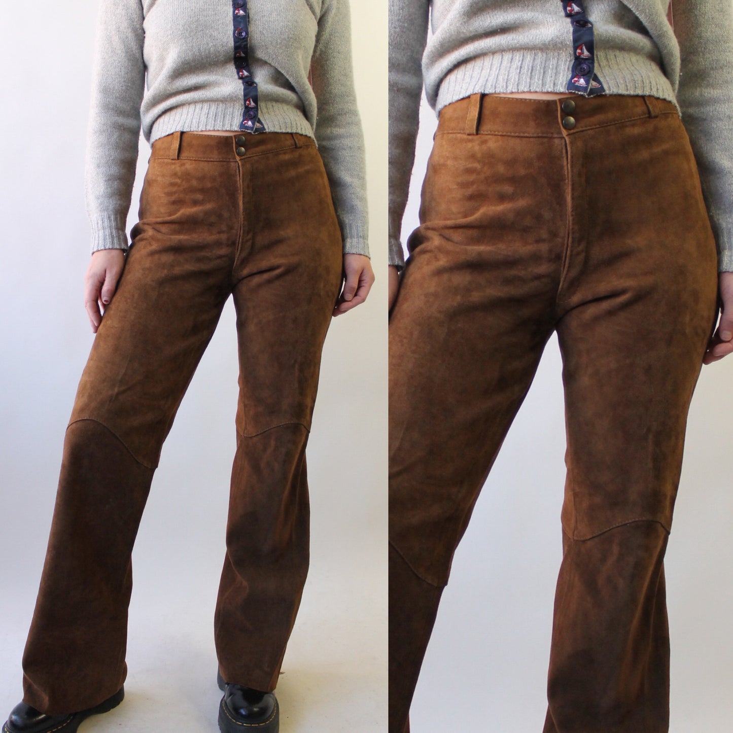 70s Suede Flare Pants