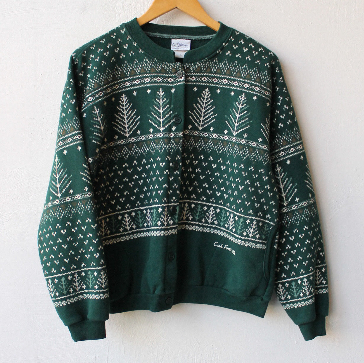 90s Cook Forest PA Button Up Sweatshirt