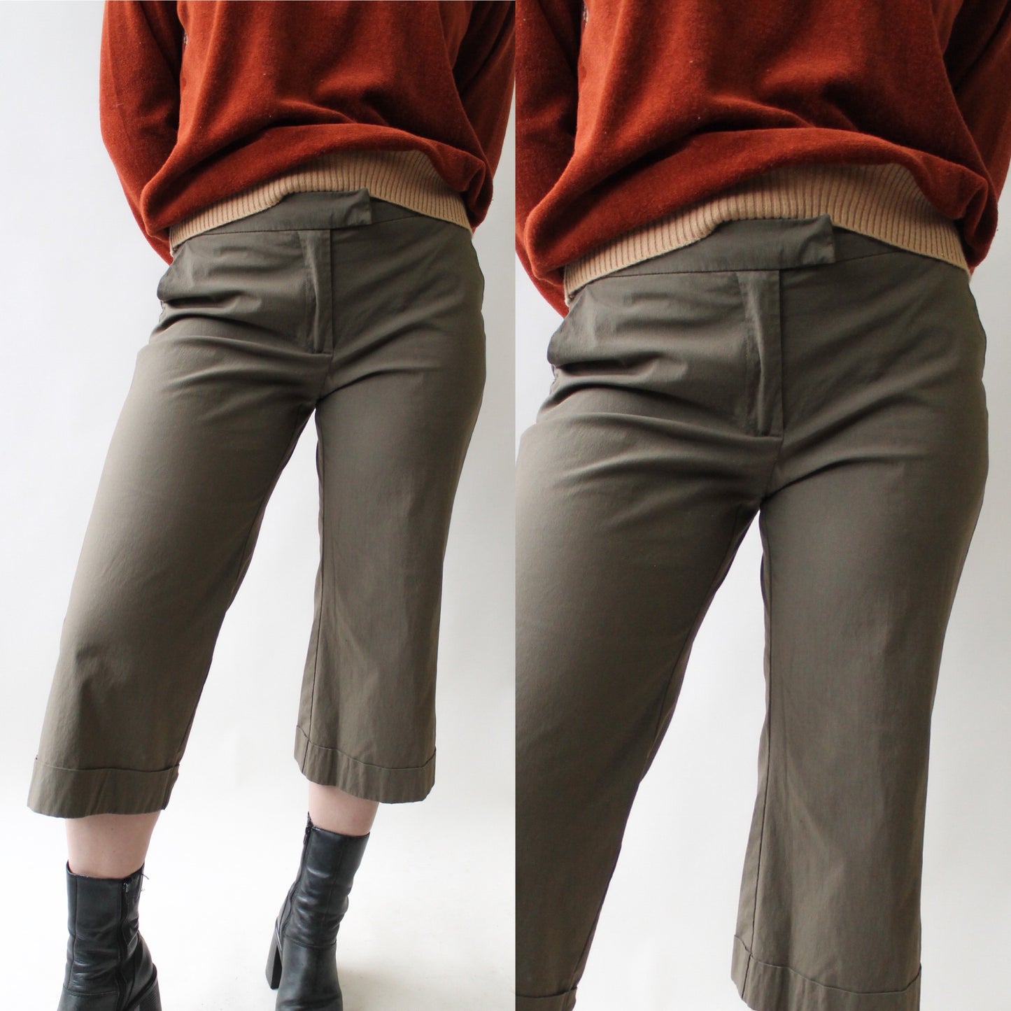 Y2K Flat Front Cropped Pants
