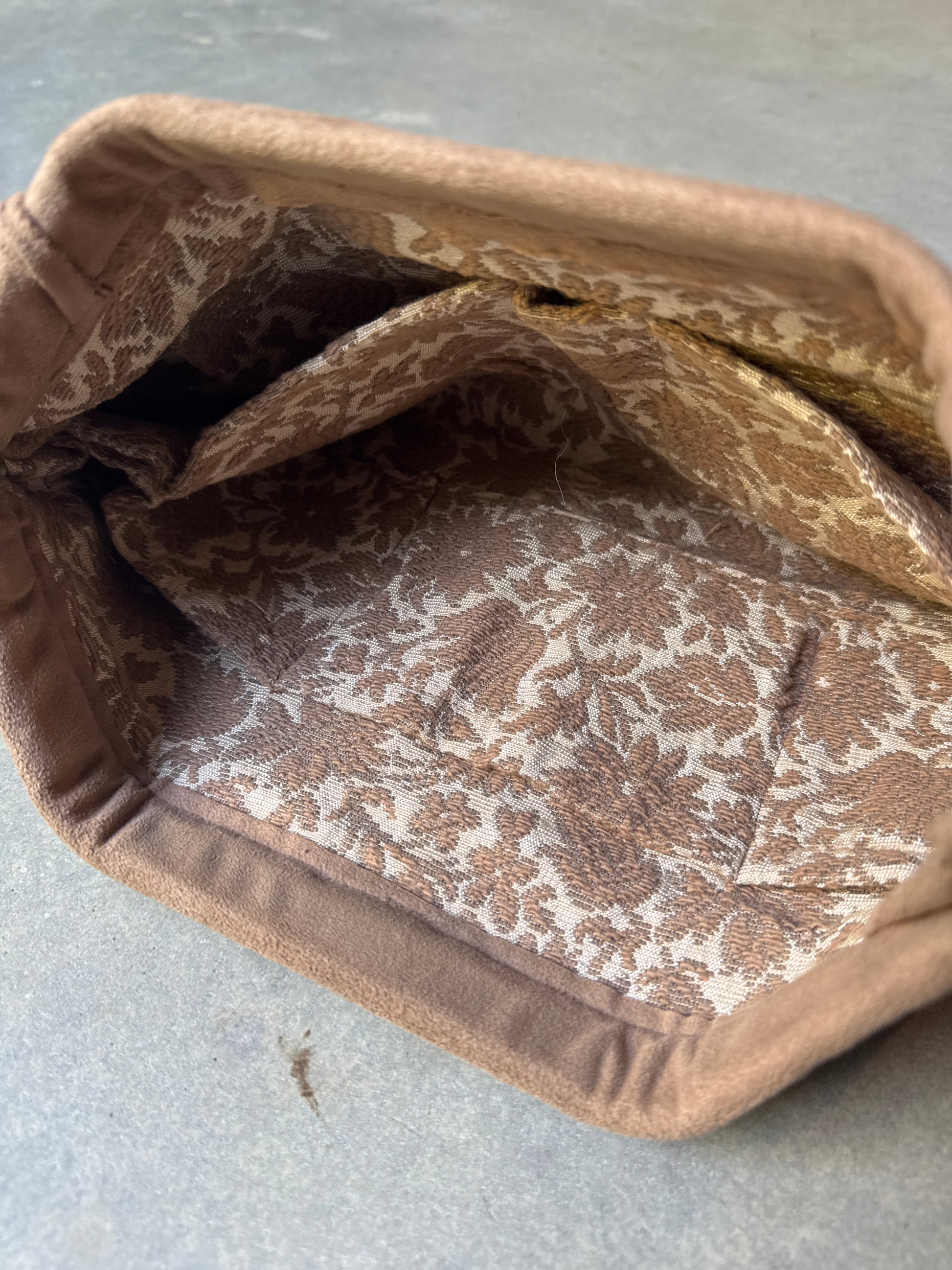 70s Handmade Ultra Suede Handbag