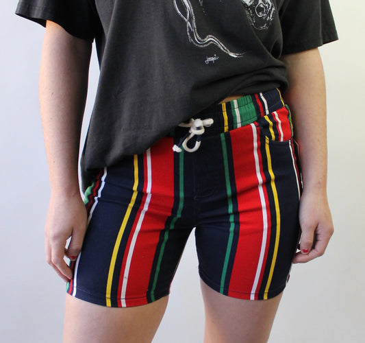 90s Striped Twill Shorts