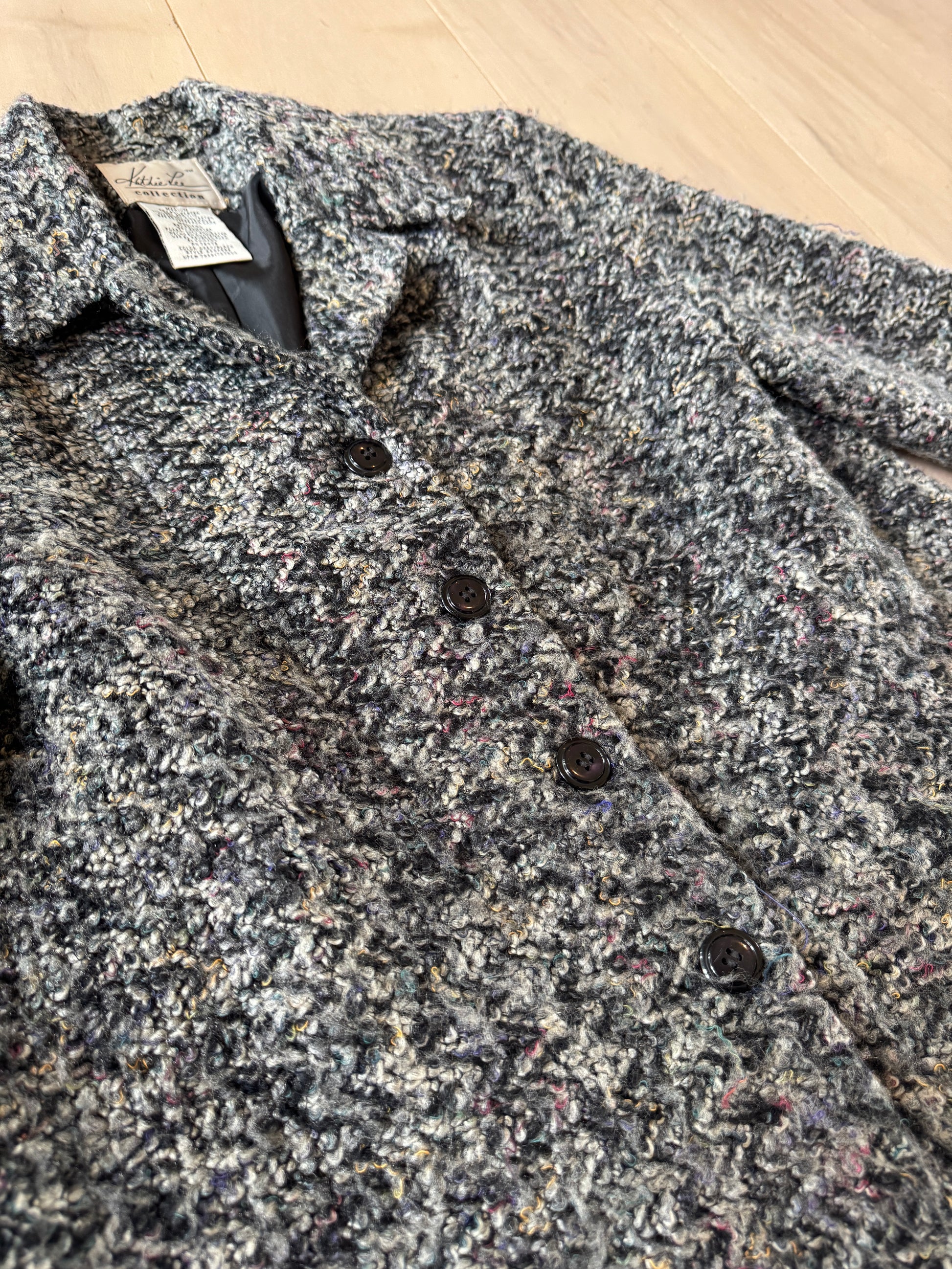 90s Nubby Zig Zag Knit Jacket