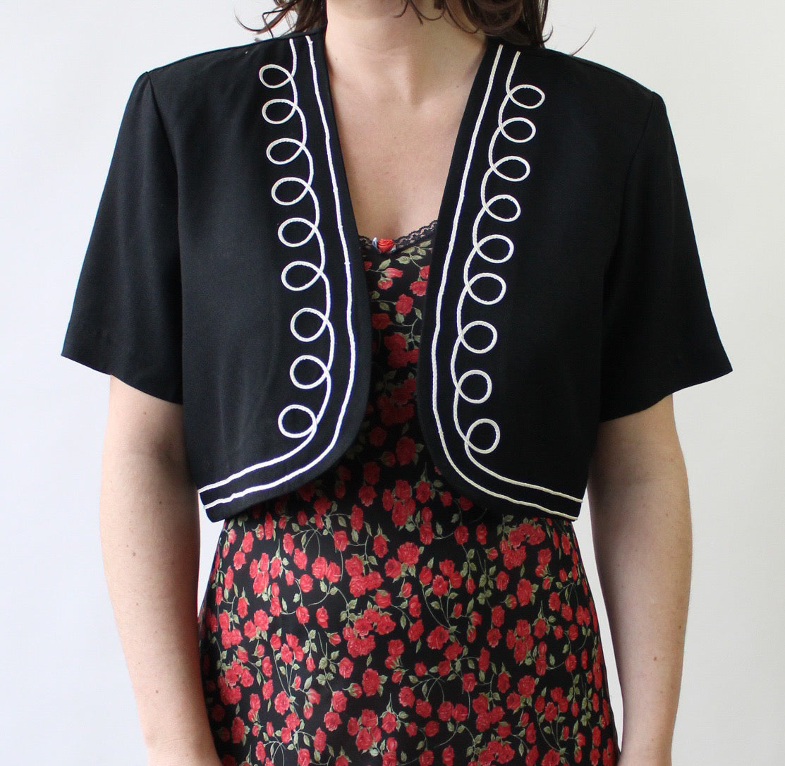 90s Scroll Design Bolero