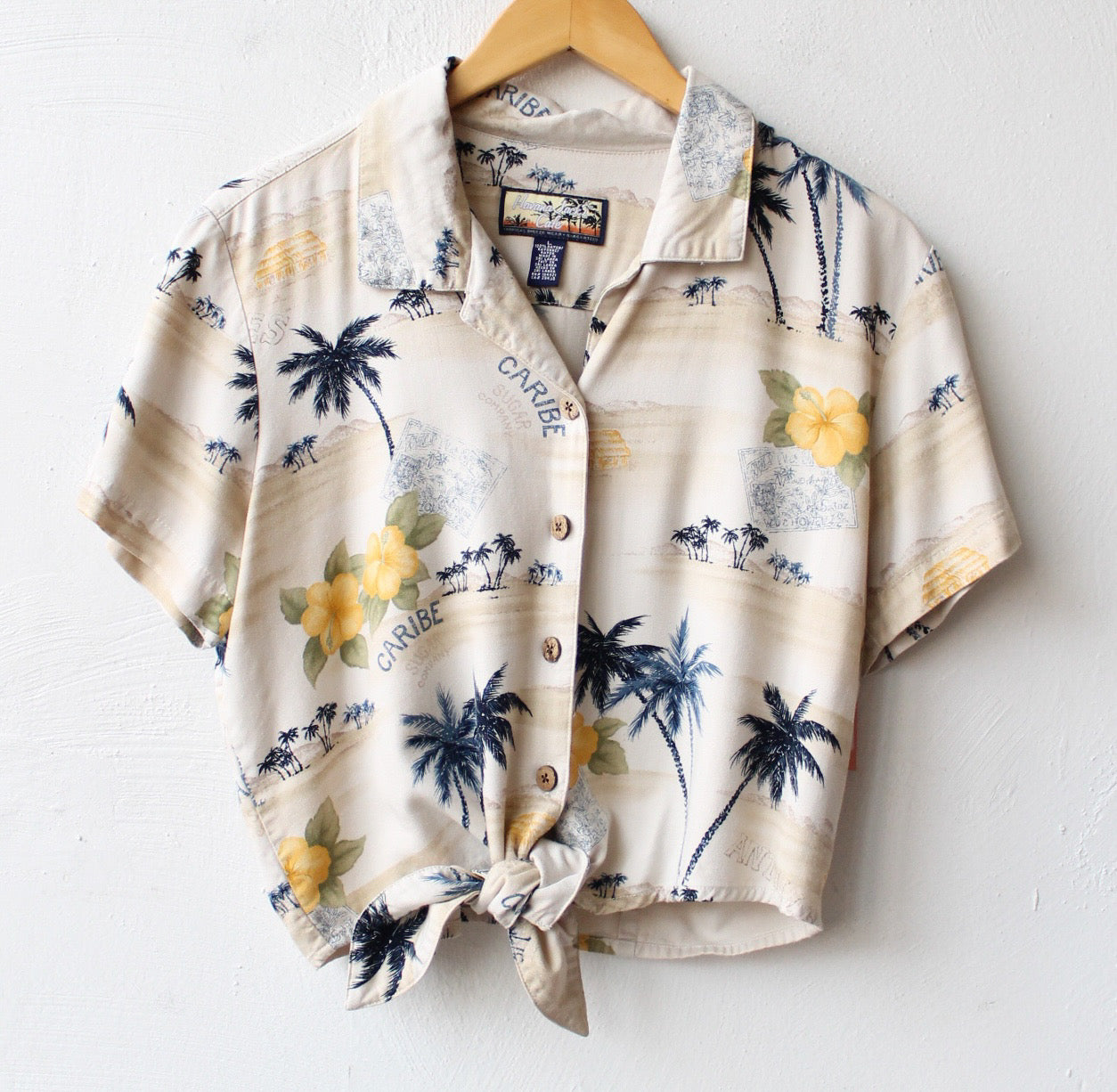 90s Tropical Travel Stamps Shirt