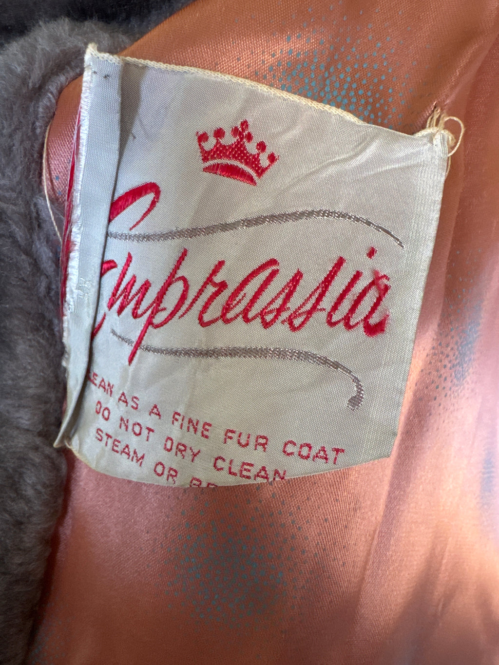 60s Faux Fur Sheared Mink Coat