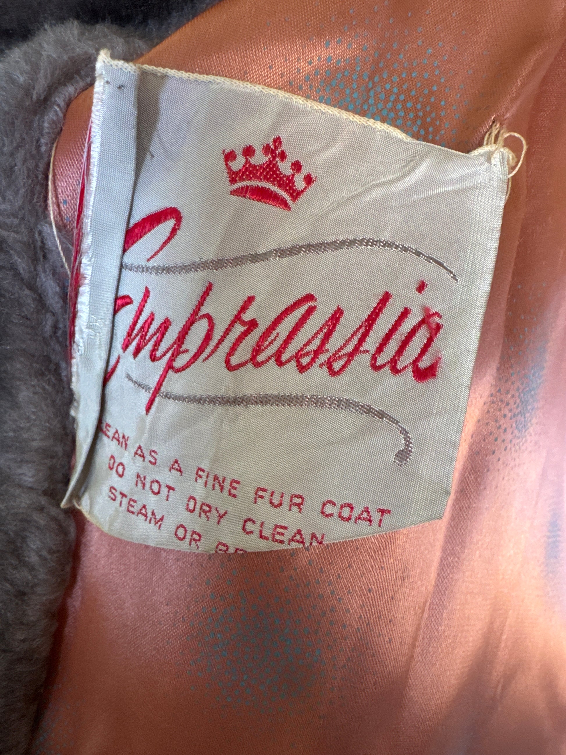 60s Faux Fur Sheared Mink Coat